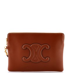 Cuir Triomphe Wristlet Pouch Leather Small