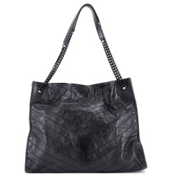 Niki Shopping Tote Matelasse Chevron Leather Large