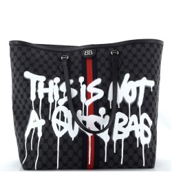 x Gucci The Hacker Project Tote Graffiti BB Canvas Medium