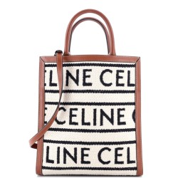 Vertical Cabas Tote Logo All Over Textile Small