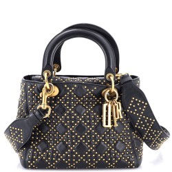 Supple Lady Dior Bag Cannage Studded Lambskin Small
