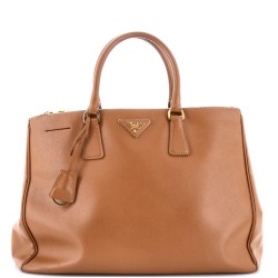 Double Zip Lux Tote Saffiano Leather Large