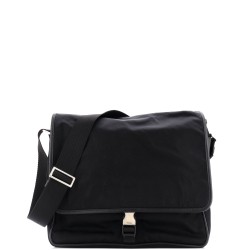 Impunturato Buckle Flap Messenger Bag Quilted Tessuto Small