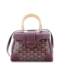 Saigon Top Handle Bag Coated Canvas with Leather Mini