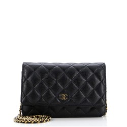 Wallet on Chain Quilted Caviar