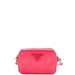 Monochrome Camera Bag Saffiano Leather Small