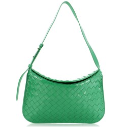 Fold Over Flap Hobo Intrecciato Patent Small
