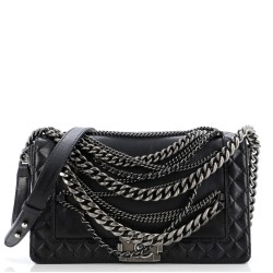 Boy Flap Bag Enchained Lambskin New Medium