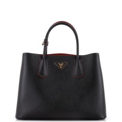 Cuir Double Tote Saffiano Leather Medium