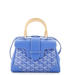Saigon Top Handle Bag Coated Canvas with Leather Mini