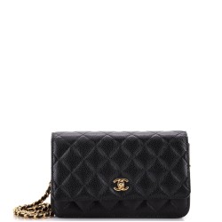 Turnlock CC Wallet on Chain Quilted Caviar