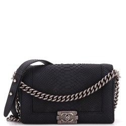 Boy Flap Bag Matte Gentle Python Old Medium