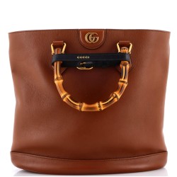 Diana Convertible Bucket Bag Leather Medium