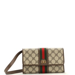 x Gucci The Hacker Wallet on Strap BB Coated Canvas