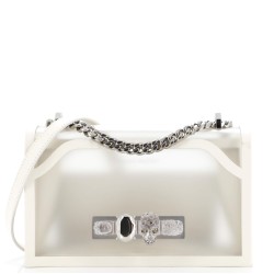 Jewelled Flap Satchel Leather Medium