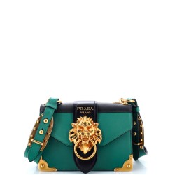 Animalier Cahier Crossbody Bag City Calf and Saffiano Small