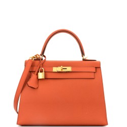 Kelly Handbag Terre Battue Epsom with Gold Hardware 28