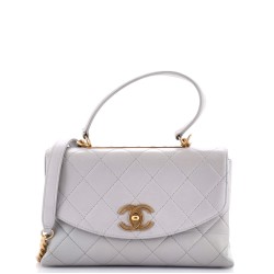 Trendy Spirit Top Handle Bag Quilted Lambskin Medium
