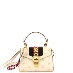 Sylvie Top Handle Bag Printed Leather Mini