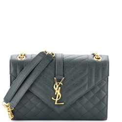Classic Monogram Envelope Satchel Mixed Matelasse Leather Medium