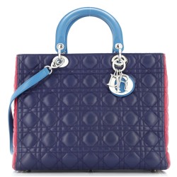 Lady Dior Bag Cannage Quilt Lambskin Large