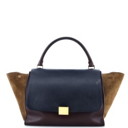 Tricolor Trapeze Bag Suede Medium