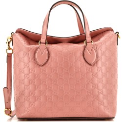 Signature Fold Over Tote Guccissima Leather Medium