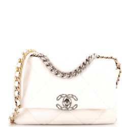19 Flap Bag Quilted Leather Medium