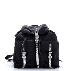New Vela Backpack Tessuto with Studded Leather