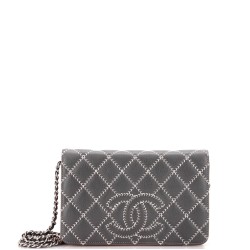 Timeless Wallet on Chain Stitched Caviar