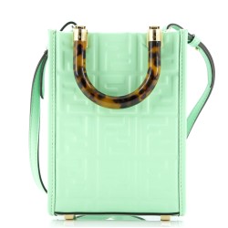 Sunshine Shopper Tote Zucca Embossed Leather Mini