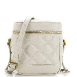 80's Vanity Bag Quilted Leather