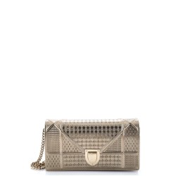 Diorama Croisiere Chain Wallet Cannage Embossed Calfskin