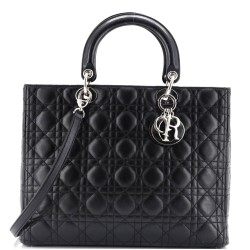 Vintage Lady Dior Bag Cannage Quilt Lambskin Large