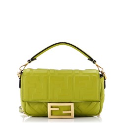 Baguette NM Bag Zucca Embossed Leather Mini
