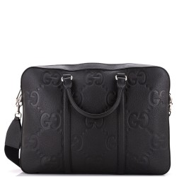 Convertible Briefcase Jumbo GG Embossed Leather