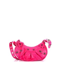 Le Cagole Giant Studs Shoulder Bag Leather XS