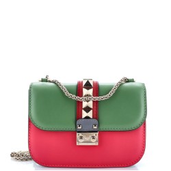 Glam Lock Shoulder Bag Leather Small