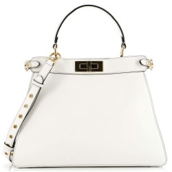 x Versace Fendace Peekaboo ISeeU Bag Leather with Printed Zucca Leather Interior Medium