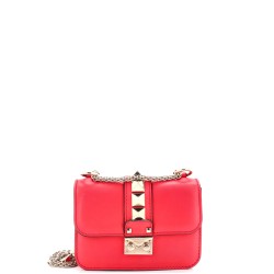 Glam Lock Shoulder Bag Leather Mini