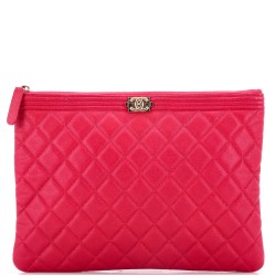 Boy O Case Clutch Quilted Caviar Medium