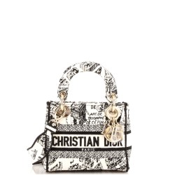 Lady D-Lite Bag Embroidered Canvas Mini
