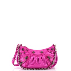 Le Cagole Giant Studs Shoulder Bag Leather Mini