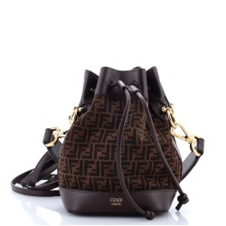 Mon Tresor Bucket Bag Zucca Suede Mini