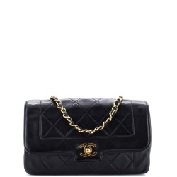 Vintage CC Chain Flap Bag Quilted Lambskin Small