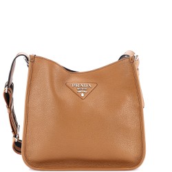 Logo Strap Crossbody Bag Vitello Daino Medium