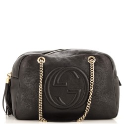 Soho Chain Zip Shoulder Bag Leather Medium