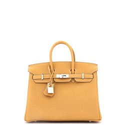 Birkin Handbag Natural Sable Togo with Palladium Hardware 25