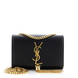 Classic Monogram Tassel Crossbody Bag Leather Small