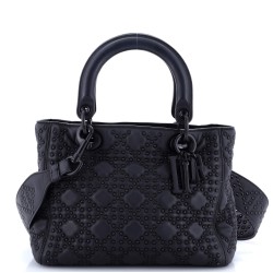 Ultra Matte Supple Lady Dior Bag Cannage Studded Lambskin Medium